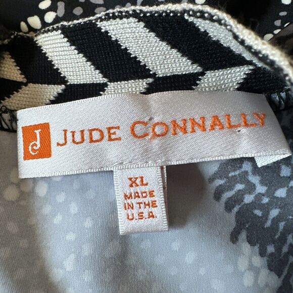 Jude Connally Womens Long Sleeve Shift Dress Size XL Black Snakeskin Jude Cloth - Picture 7 of 8